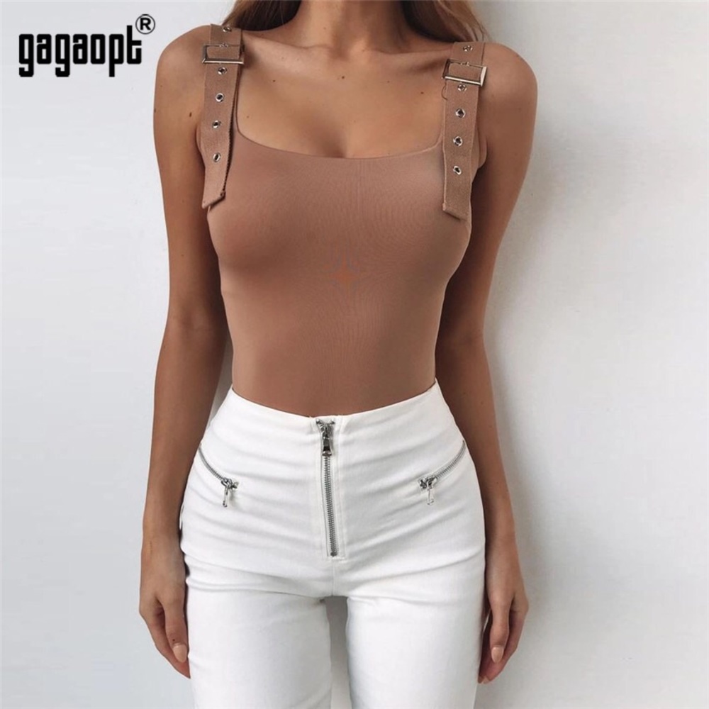 adjustable stripes skinny bodysuit gym